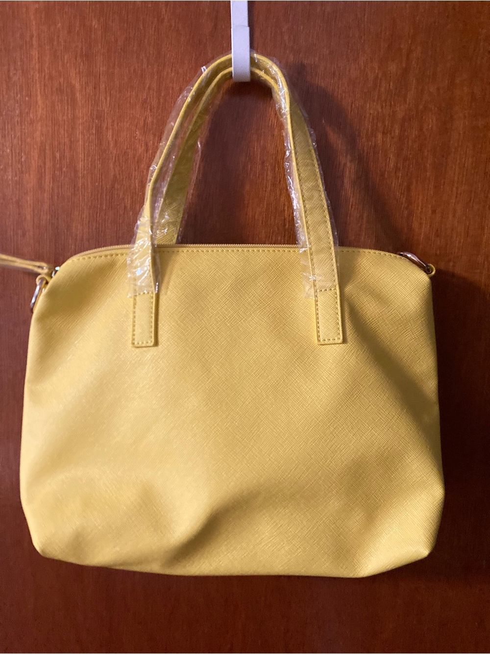 Saffron Yellow Women's Shoulder Bag with Top Handles